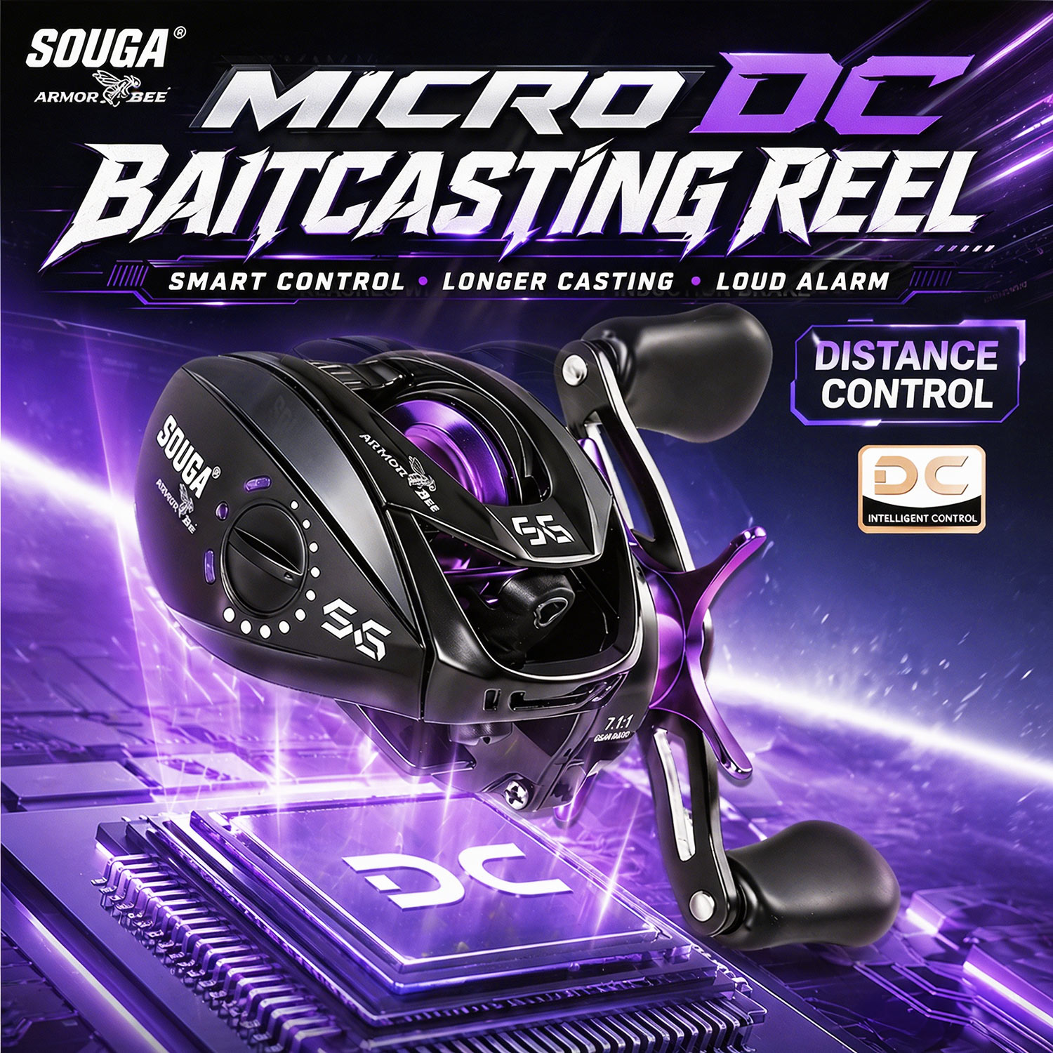 Kastking Reel Zephyr - Sougayilang マイクロ DC 電子ベイトキャスティングリール超軽量 IDC スマートブレーキシステム