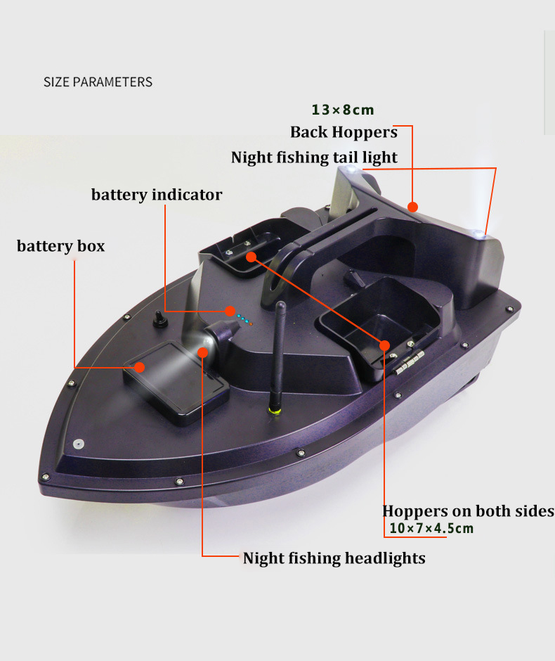 GPS RC 餌ボート魚群探知機ボート 3 ホッパー夜の光漁 - Fishing Boat Gps のレビューと価格
