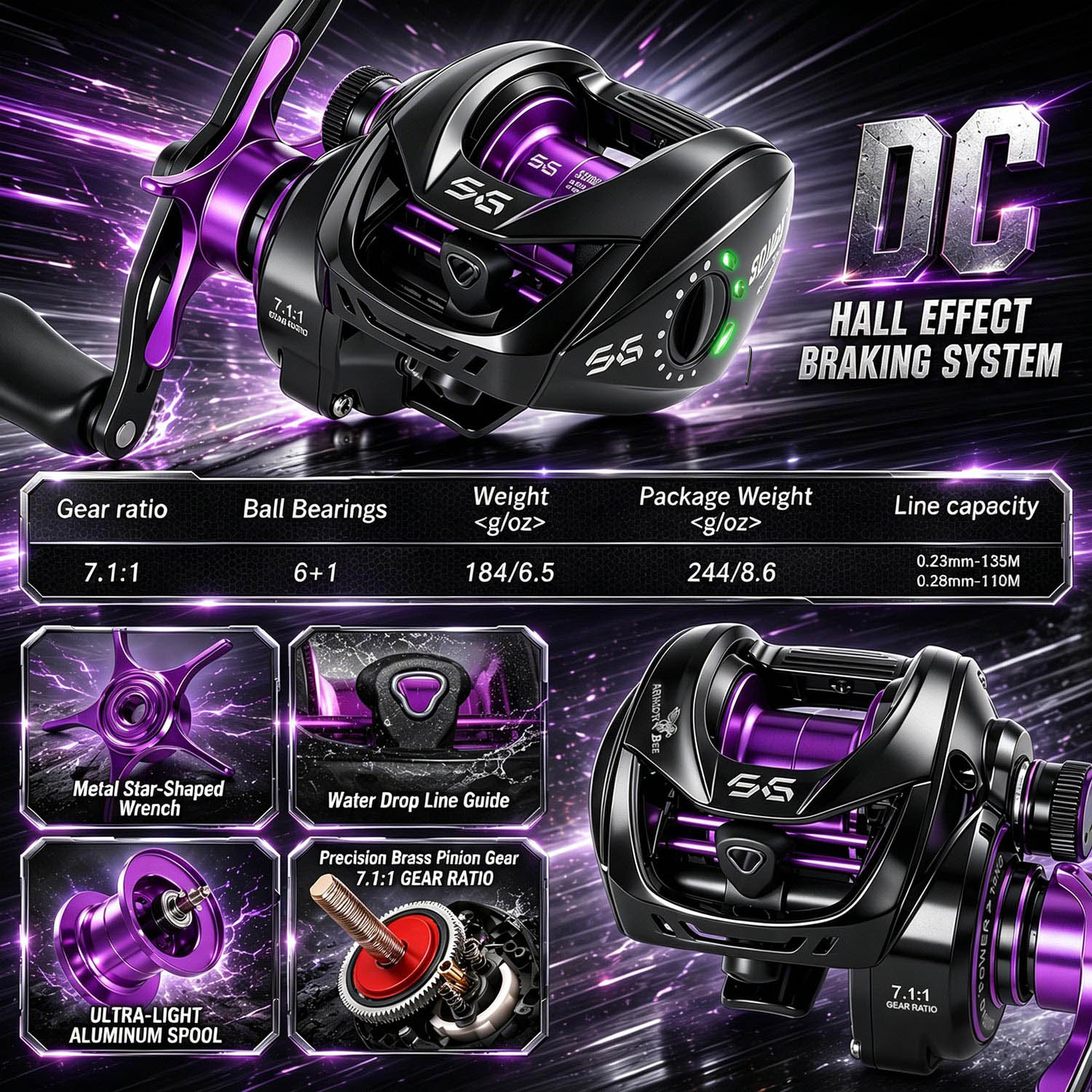Sougayilang マイクロ DC 電子ベイトキャスティ - Kastking Reel Zephyr のレビューと価格